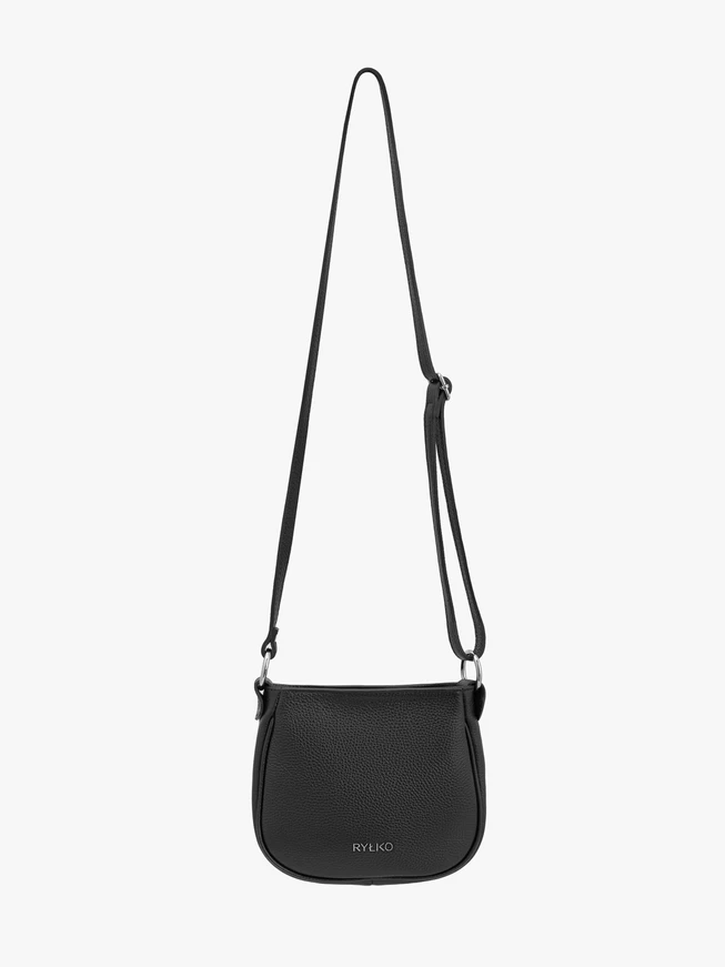 Handtasche aus schwarzem Vollnarbenleder