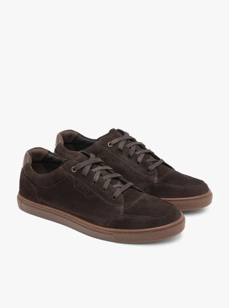 Dunkelbraune Lederhalbschuhe