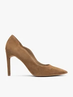 Stiletto-Pumps aus braunem Leder