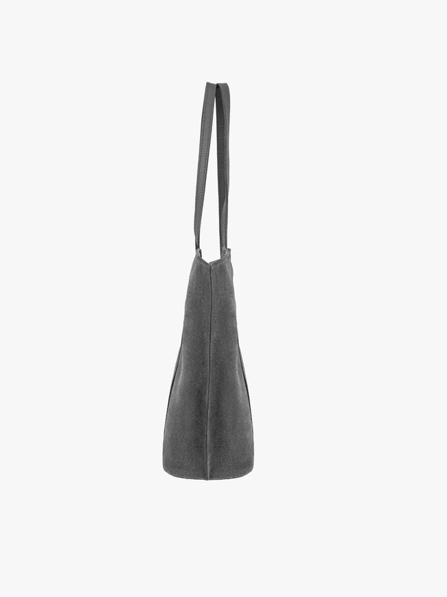 Eine große, dunkelgraue Shopper-Tasche