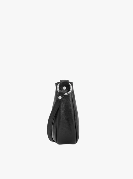 Handtasche aus schwarzem Vollnarbenleder