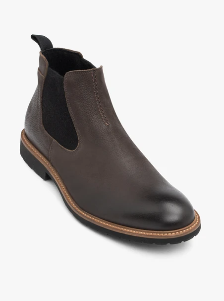Braune Stiefeletten aus Nubukleder