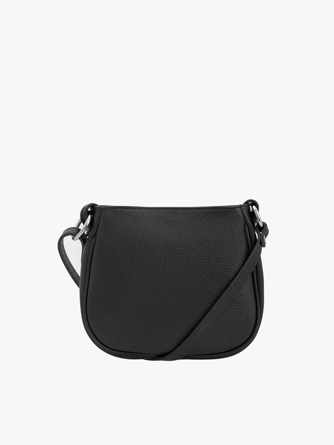 Handtasche aus schwarzem Vollnarbenleder