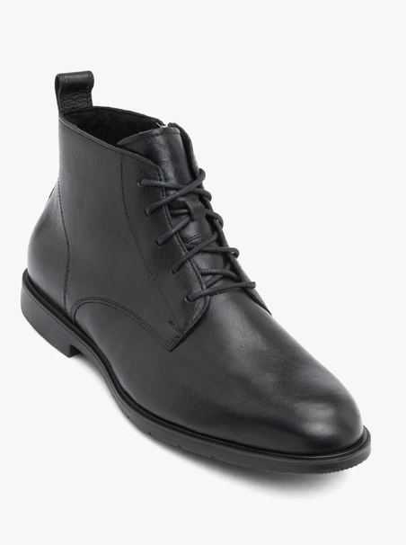Schwarze Lederstiefel