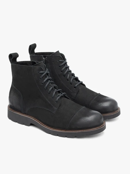 Schwarze Nubuk-Stiefel