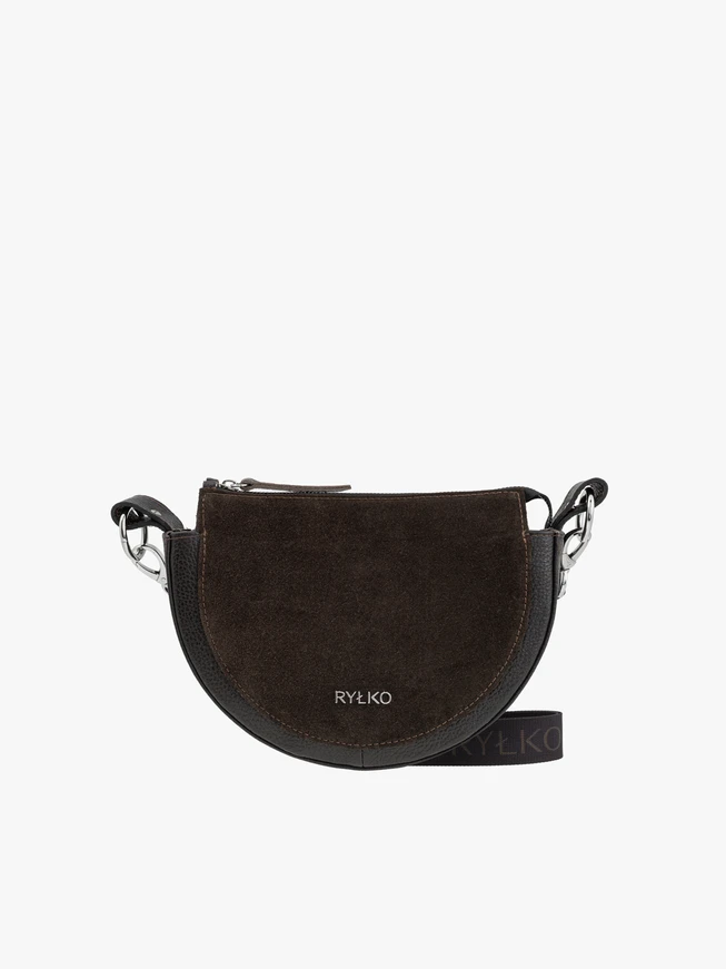Dunkelbraune Crescent-Handtasche