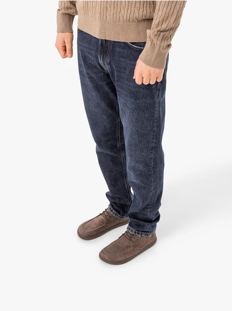 Graue Barfußschuhe aus Veloursleder