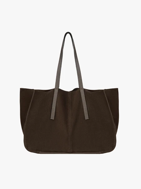 Große braune A4-Ledertasche