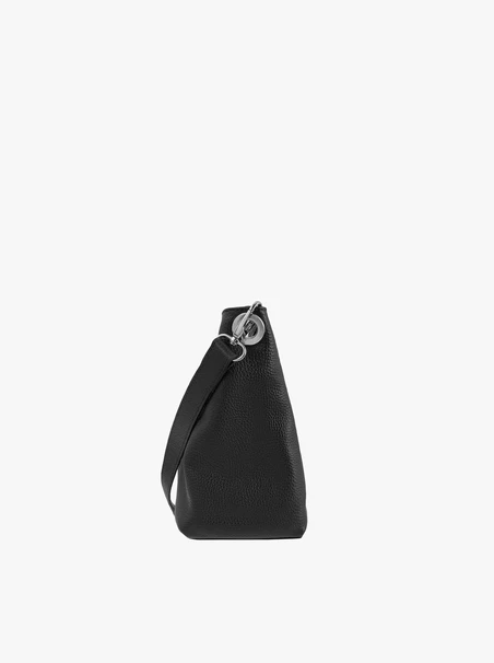 Handtasche aus schwarzem Vollnarbenleder