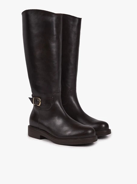 Dunkelbraune Offiziersstiefel
