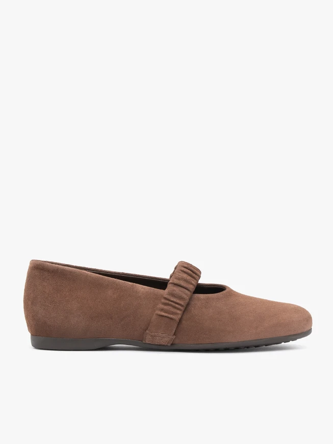 Braune Riemchen-Ballerinas