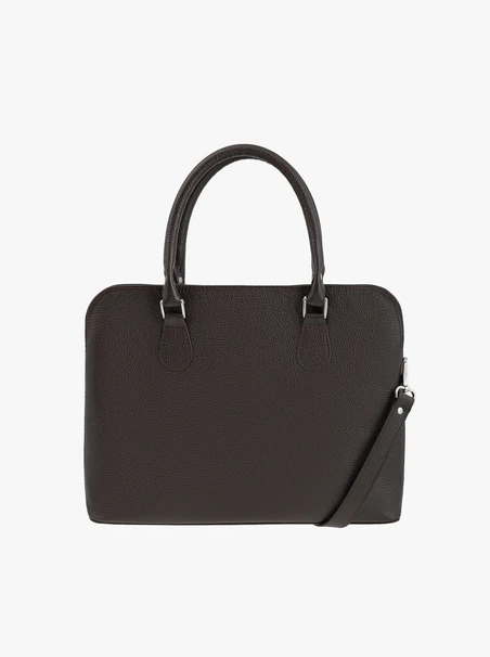Braune Laptoptasche im Krokodilleder-Look