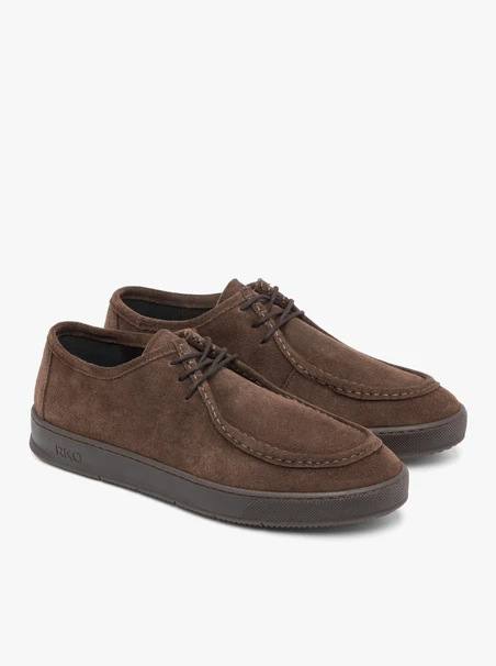 Dunkelbraune Schnürhalbschuhe