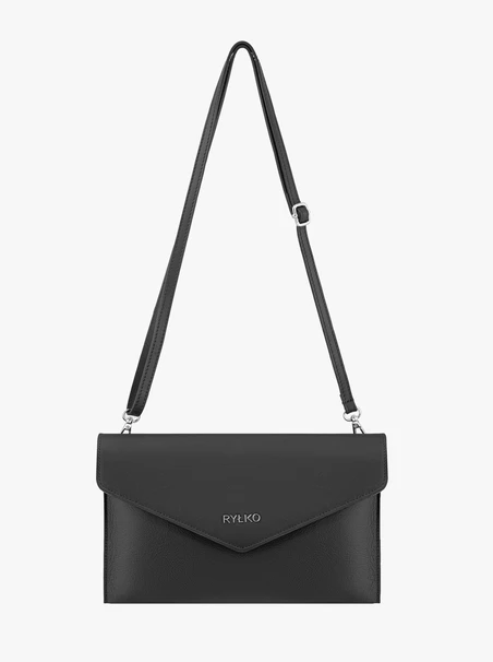 Handtasche aus schwarzem Vollnarbenleder