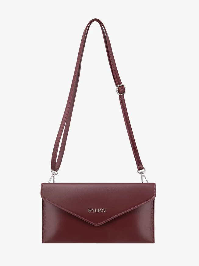 Kastanienbraune Handtasche aus Vollnarbenleder