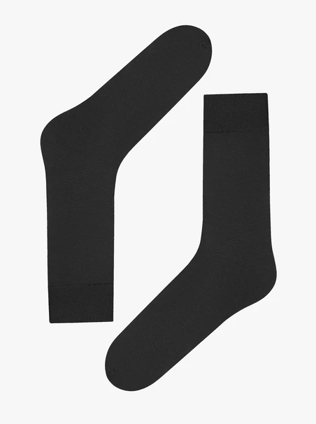 Schwarze Socken aus 80 % Merinowolle
