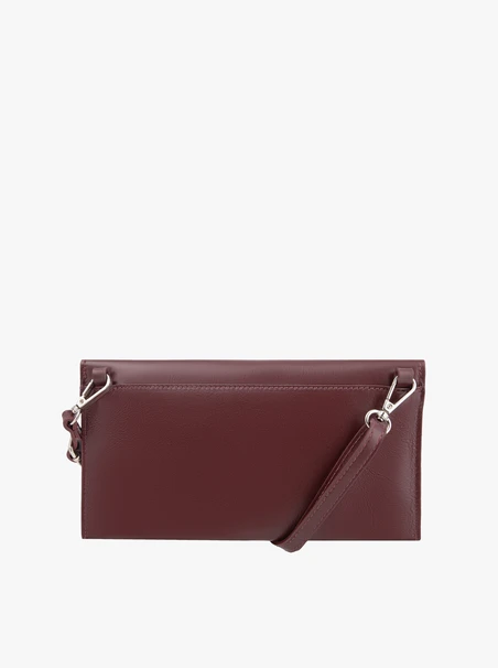 Kastanienbraune Handtasche aus Vollnarbenleder