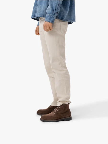Braune Velourslederstiefel