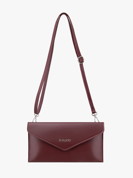 Kastanienbraune Handtasche aus Vollnarbenleder