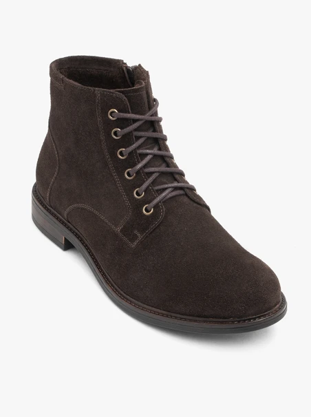 Braune Velourslederstiefel