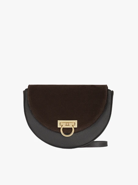 Dunkelbraune Lederhandtasche