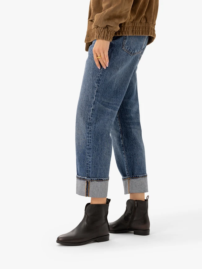 Braune Cowboystiefel aus Leder