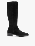 Schwarze Stiefel mit breitem Schaft