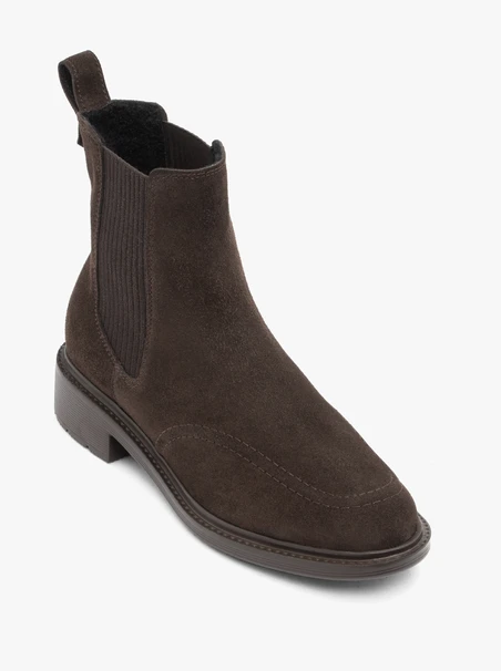 Braune Velours-Pantoffeln