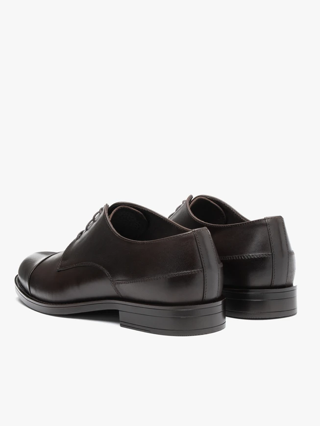 Braune elegante Halbschuhe aus Glattleder