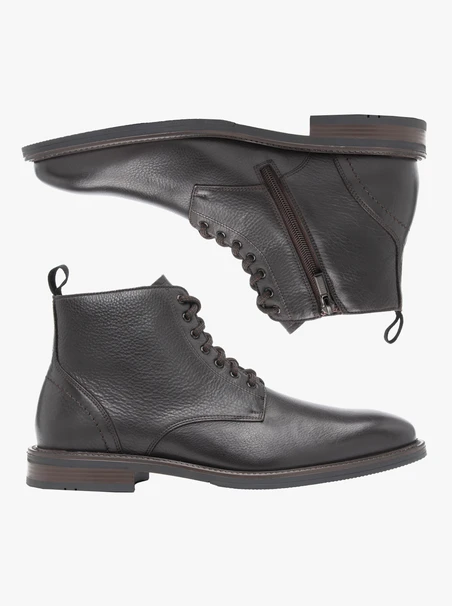 Dunkelbraune Vollnarbenlederstiefel