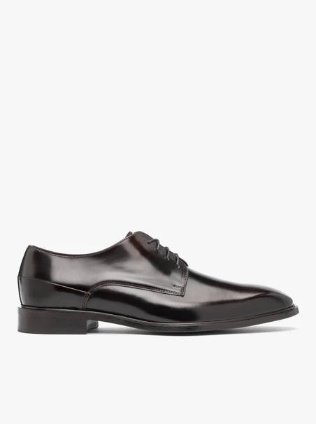 Dunkelbraune formelle Halbschuhe aus Lackleder