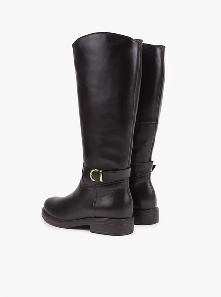 Dunkelbraune Offiziersstiefel