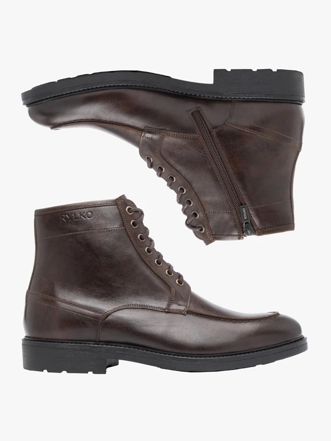 Dunkelbraune elegante Stiefeletten