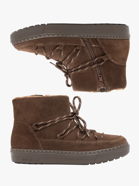 Braune Schneestiefel zum Schnüren