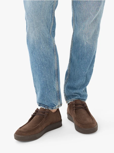 Dunkelbraune Schnürhalbschuhe