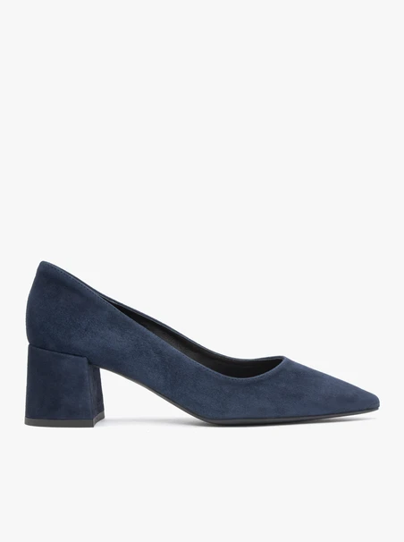 Marineblaue Stiletto-Pumps
