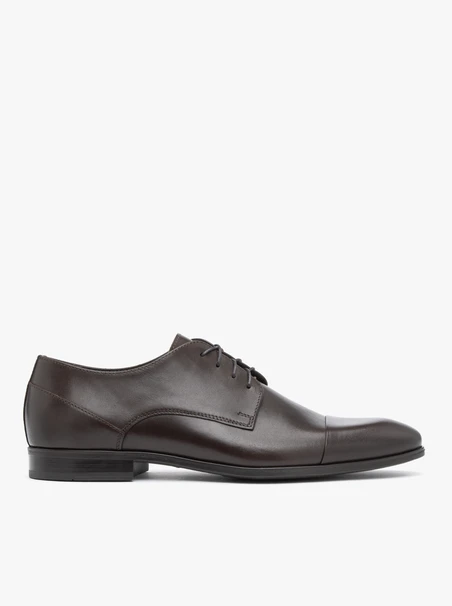 Dunkelbraune formelle Halbschuhe aus Leder
