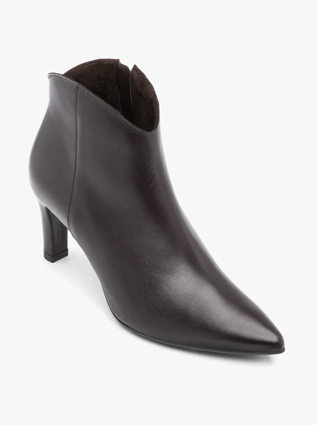 Kastanienbraune Stöckelschuhe aus Leder
