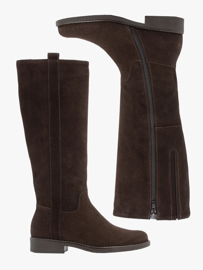 Braune Velourslederstiefel