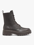 Dunkelbraune Wanderschuhe aus Glattleder