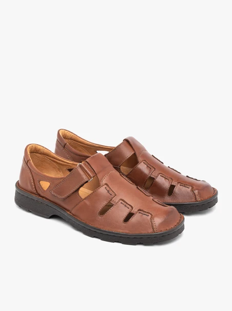 Braune Herren-Sandalen